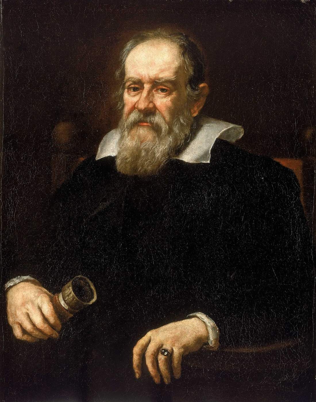 He pointed a nine-power tube at Jupiter and found four things going round it.