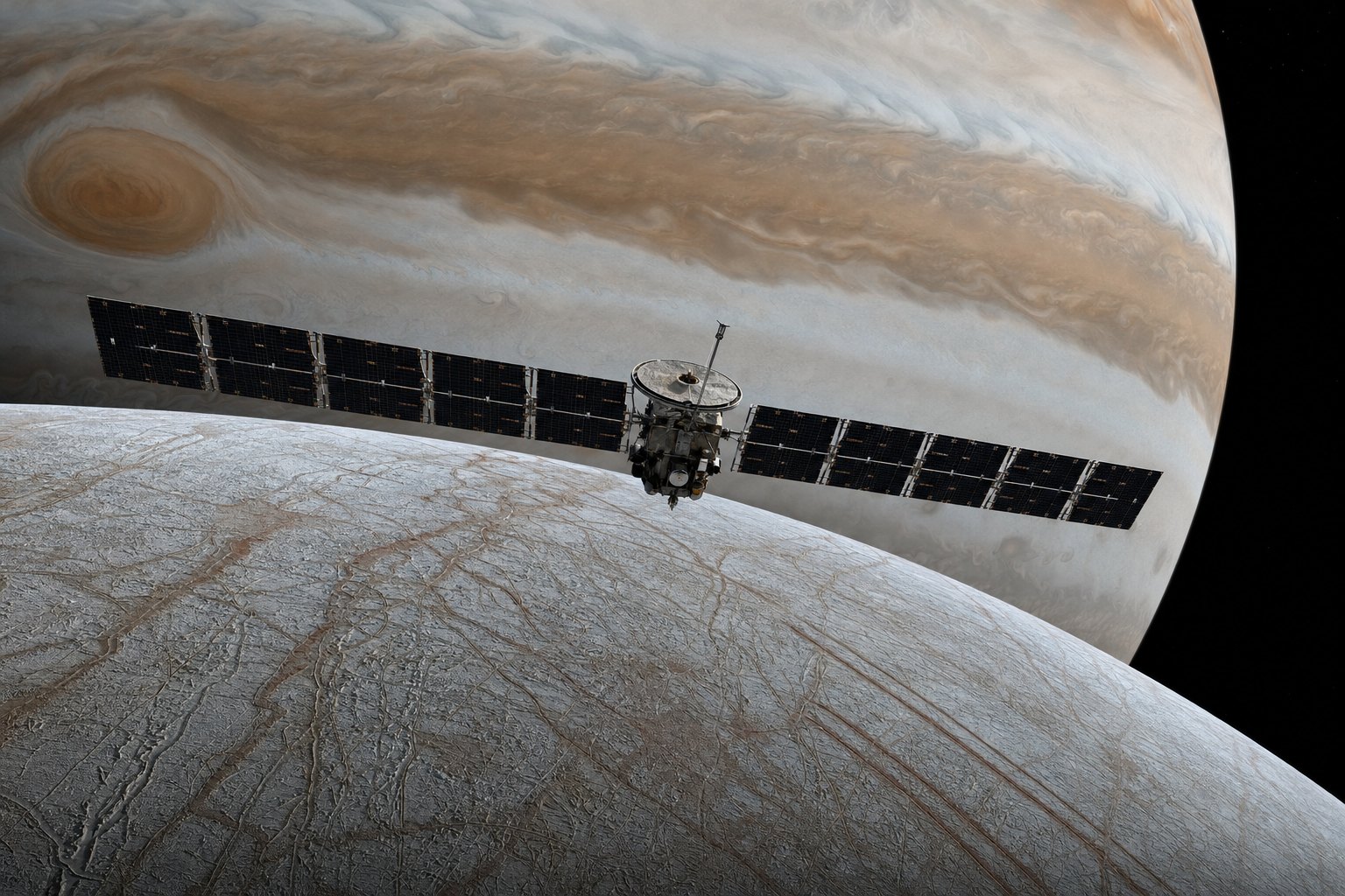 Two spacecraft are now on their way to the moons Galileo found in a notebook.