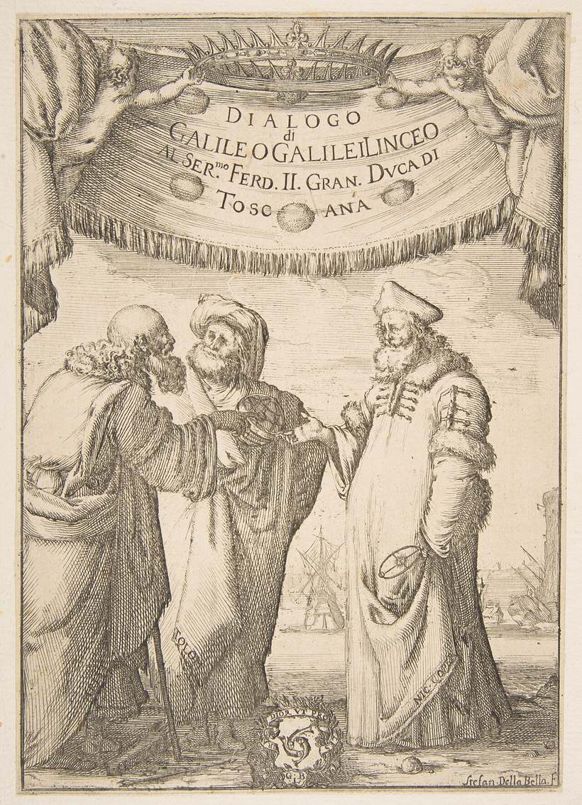 Dialogue Concerning the Two Chief World Systems, 1632: three speakers argue, and the defender of the old system loses every round.
