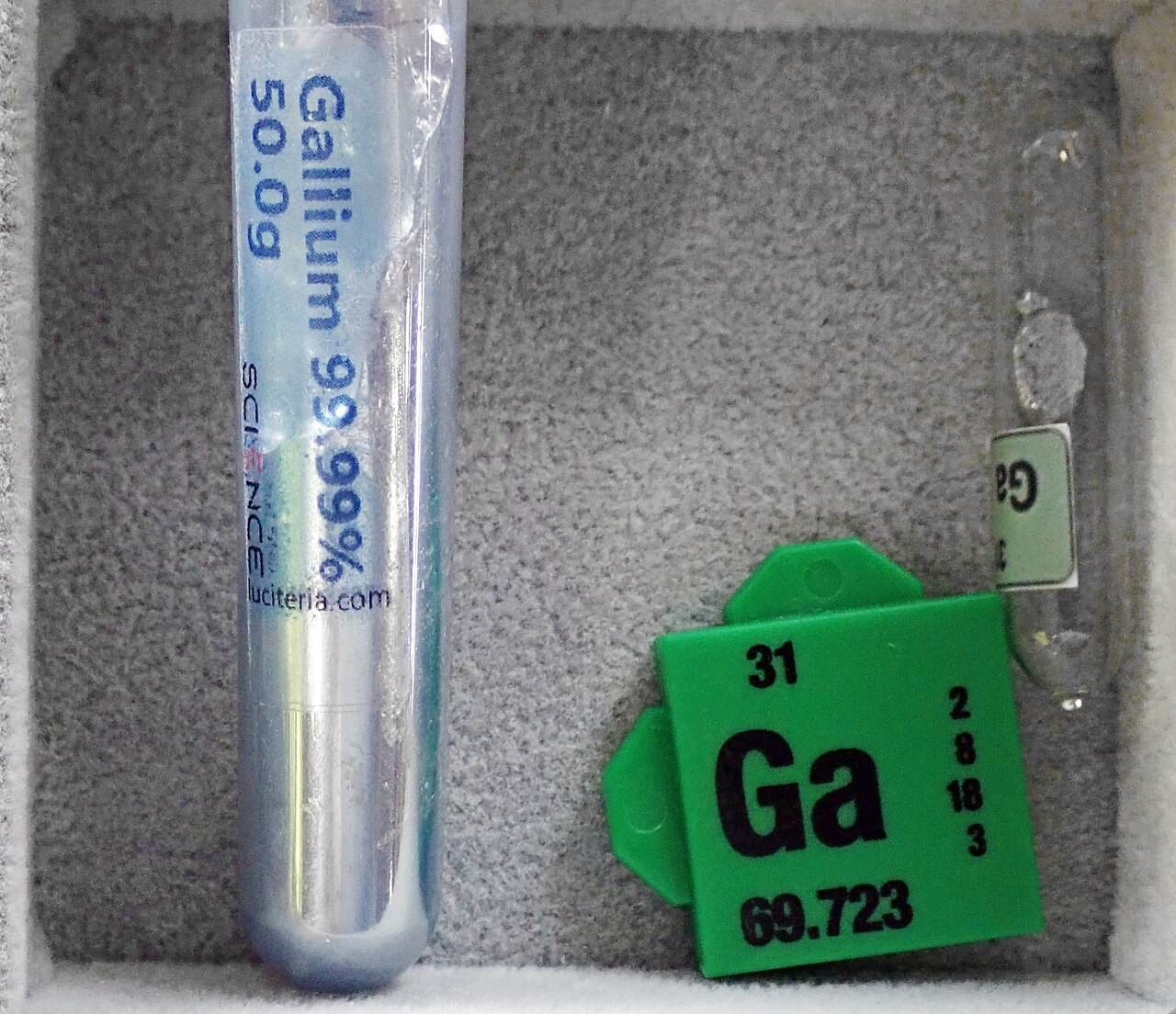A metal that melts in your hand, found by its spectral lines in 1875.