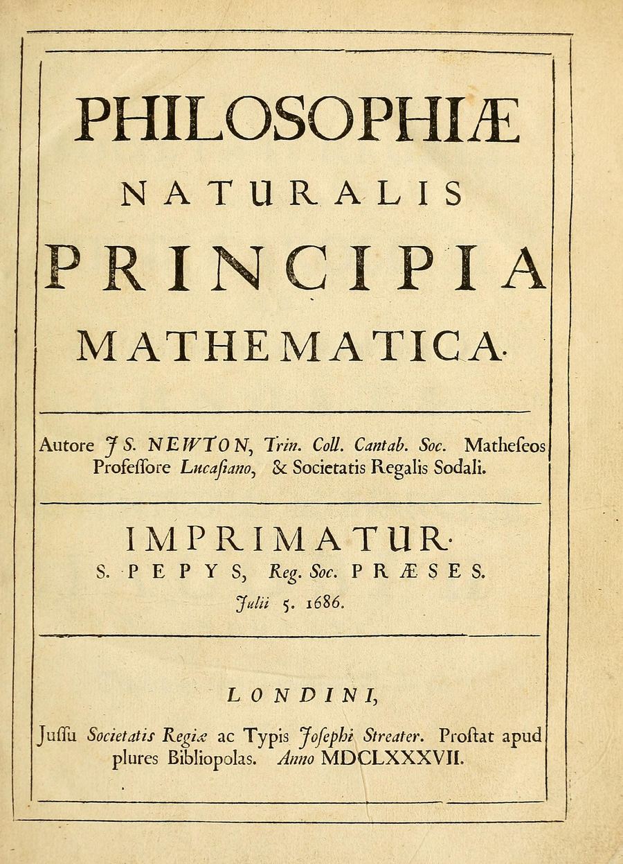 Philosophiæ Naturalis Principia Mathematica. The Royal Society had no money left, so Halley paid for the printing himself.