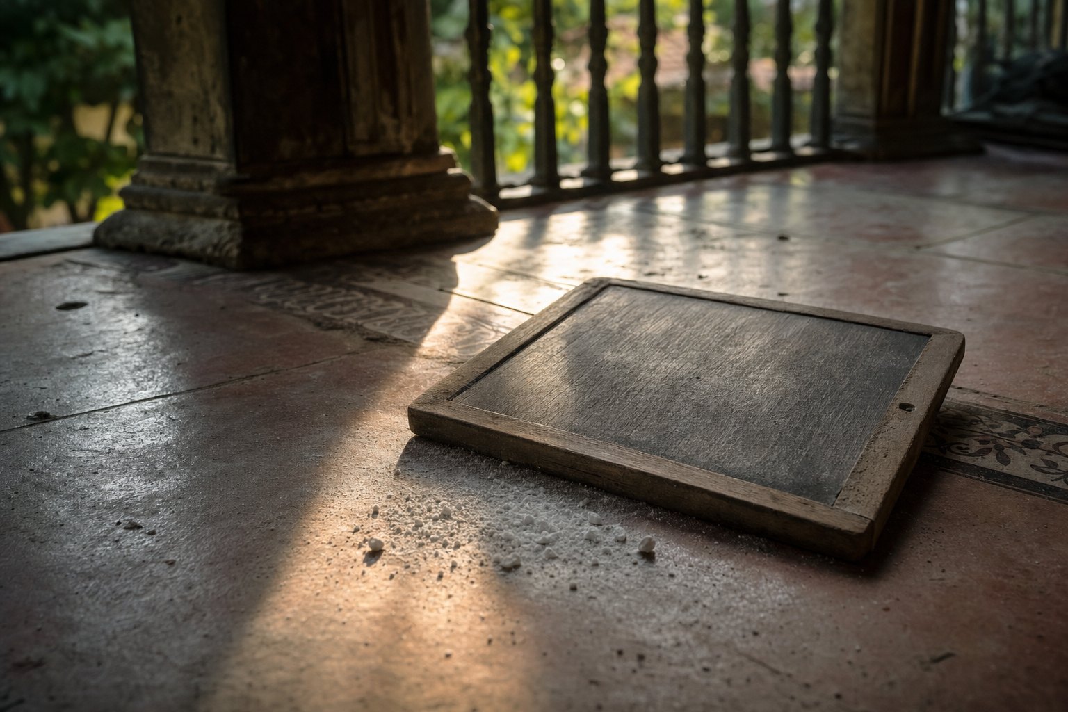 Paper was expensive. He worked on slate and copied only the results into notebooks.