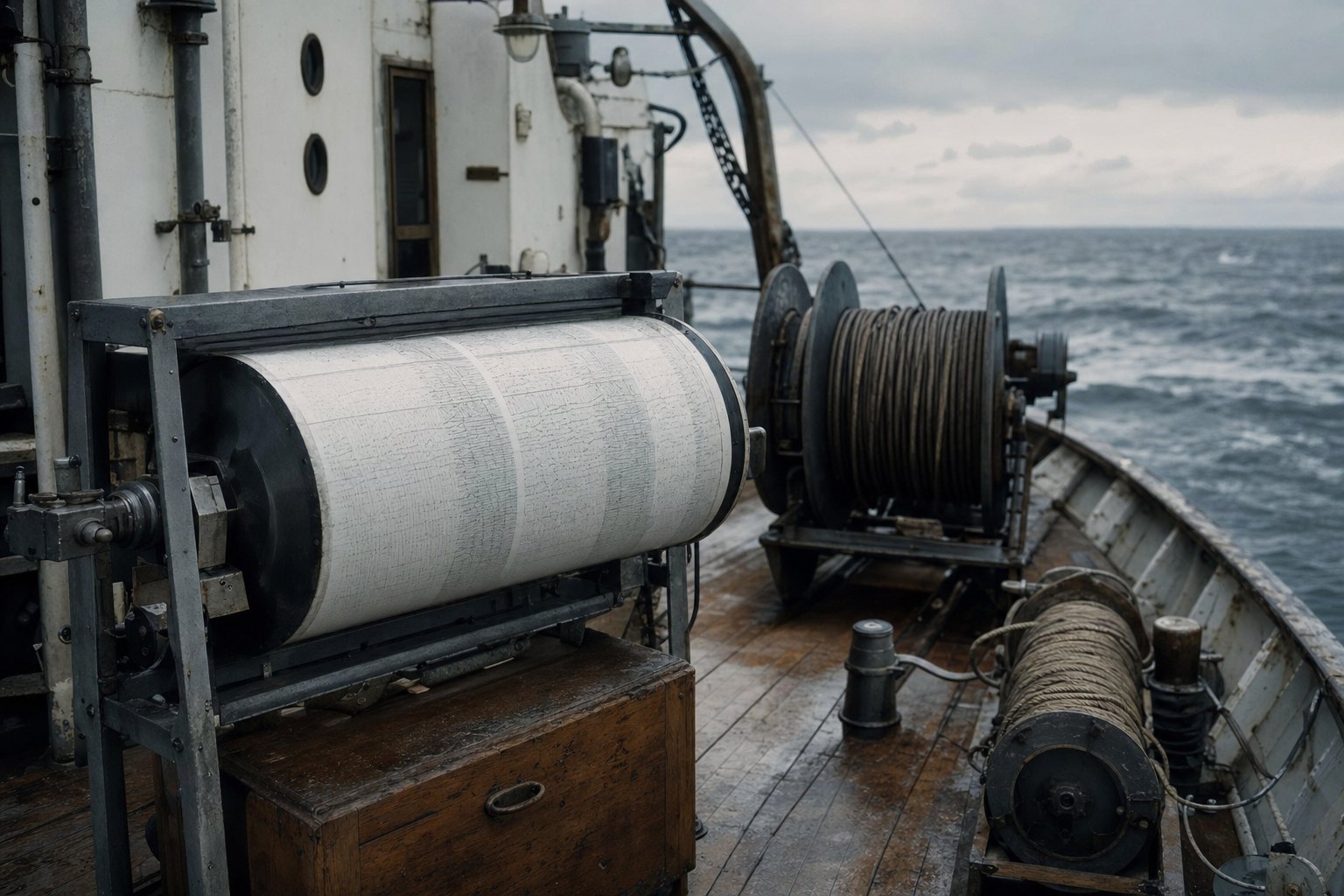 Wartime sonar and post-war surveys revealed a mountain range running down the middle of every ocean.
